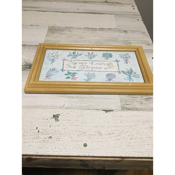 Nice floral print framed picture Never Enough Thyme - Picture 1 of 4